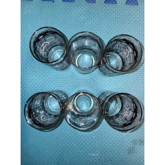 Vintage Coca Cola Tiffany style stained glass 6 cup set - Picture 2 of 3